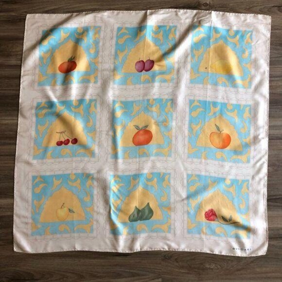 Bulgari Accessories - Bvlgari Fruit Silk Scarf Davide Pizzigoni Gondola